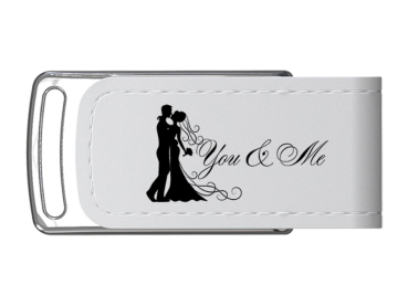 Hochzeit USB-Stick "You & Me" mit Metal Box "Just Married"