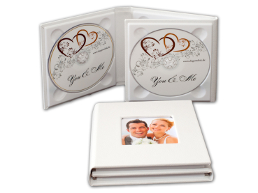 4er CD/DVD/BluRay Case 16x15,5cm. Weiss