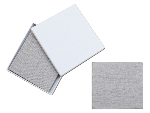USB-Case 15x15 cm. Weiss, Grau