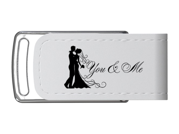 Hochzeit USB-Stick "You & Me" mit Metal Box "Wedding Memories"