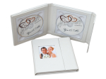 2er CD/DVD/BluRay Case 19,5x19,5 cm. Weiß, Schwarz