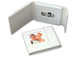 USB-Case16x13cm.1 Bildfenster. Weiß, Schwarz, Grau